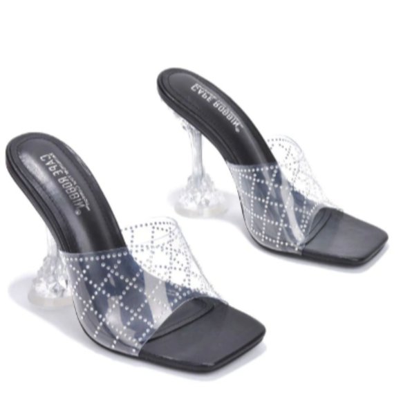Wish You The Best Heeled Sandals - Black - Picture 1 of 4